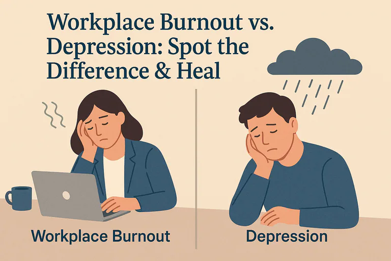 Workplace Burnout vs. Depression: Spot the Difference & Heal